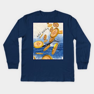 whale Watching Bitcoin Kids Long Sleeve T-Shirt